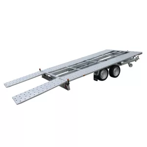 PORTE VOITURE 43720 roues dessous 400x215 PTC : 2700 kg CU 2065 KG AVEC RAMPES 53X140 AVEC TREUIL+2 CALES
