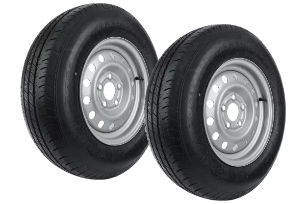 Kit de deux roues renforcées pour remorque LINGLONG 185/80 R14C 104/102N JANTE UNITRAILER 5.5Jx14"H2 5x112 ET:30