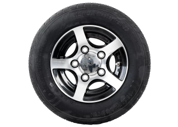 Roue renforcée pour remorque KENDA 195/55 R10C 98/96N JANTE ALU STARCO polie 6Jx10&Prime;H2 5×112 ET:-4